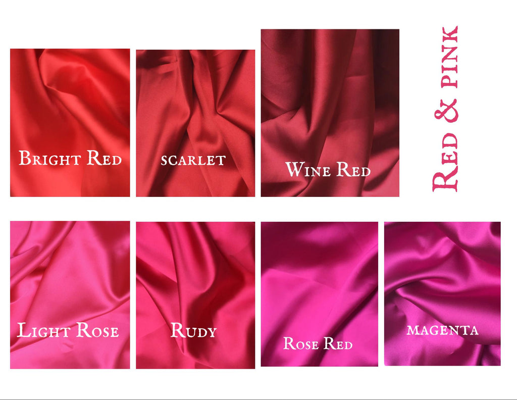 Italian Bridal Satin Fabric, Soft Lustrous Satin,26 colors, By The Yard