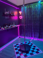Neon Pole Bar Photo Studio Rental – Hourly Rate