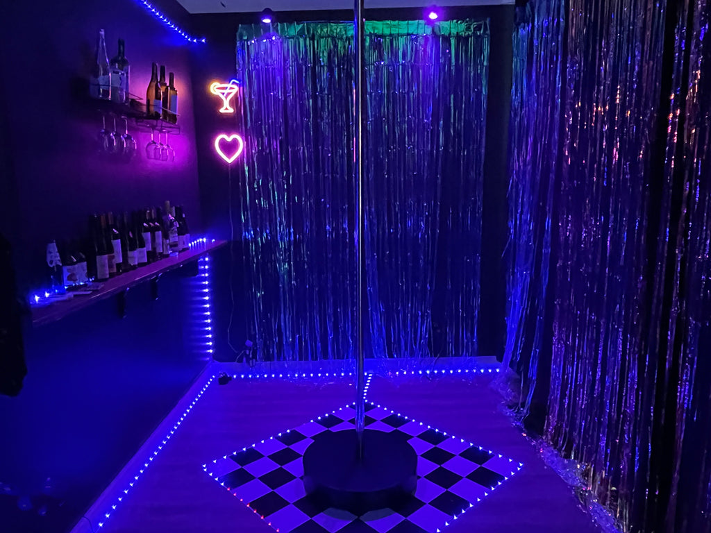 Neon Pole Bar Photo Studio Rental – Hourly Rate