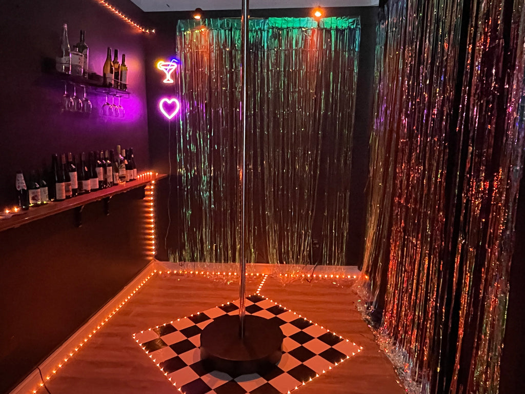 Neon Pole Bar Photo Studio Rental – Hourly Rate