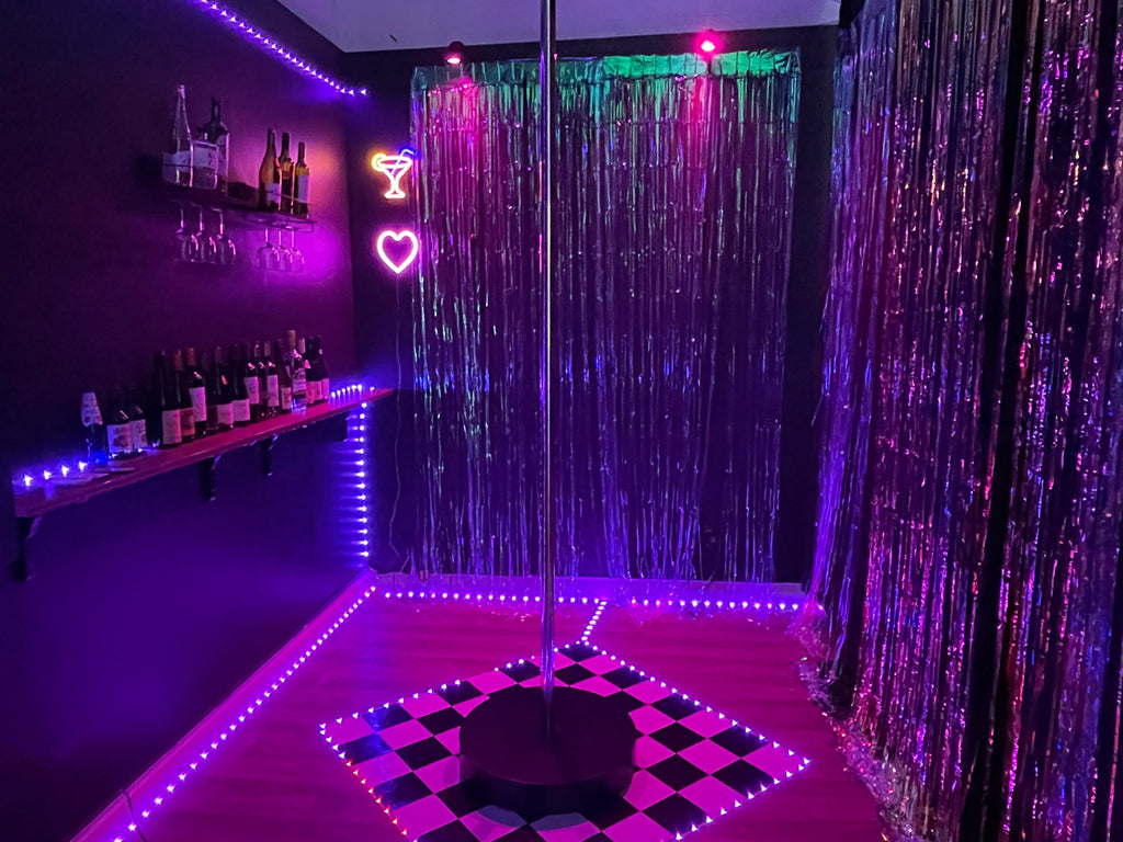 Neon Pole Bar Photo Studio Rental – Hourly Rate