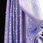 Futuristic Reflective Galaxy Hologram Stretch Knit Fabric, by the Yard