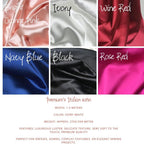 Italian Bridal Satin Fabric, Soft Lustrous Satin,26 colors, By The Yard