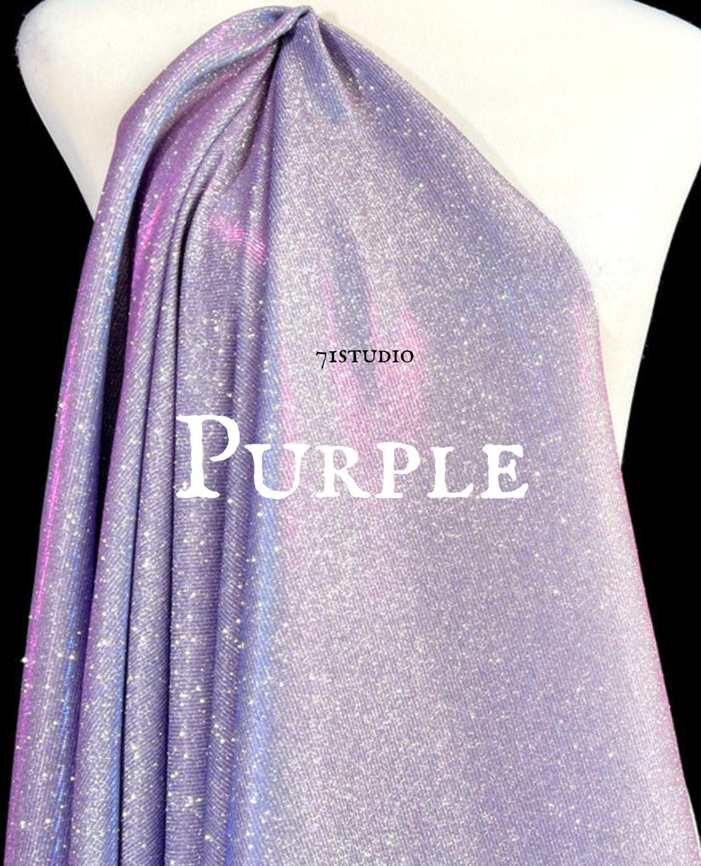 Futuristic Reflective Galaxy Hologram Stretch Knit Fabric, by the Yard